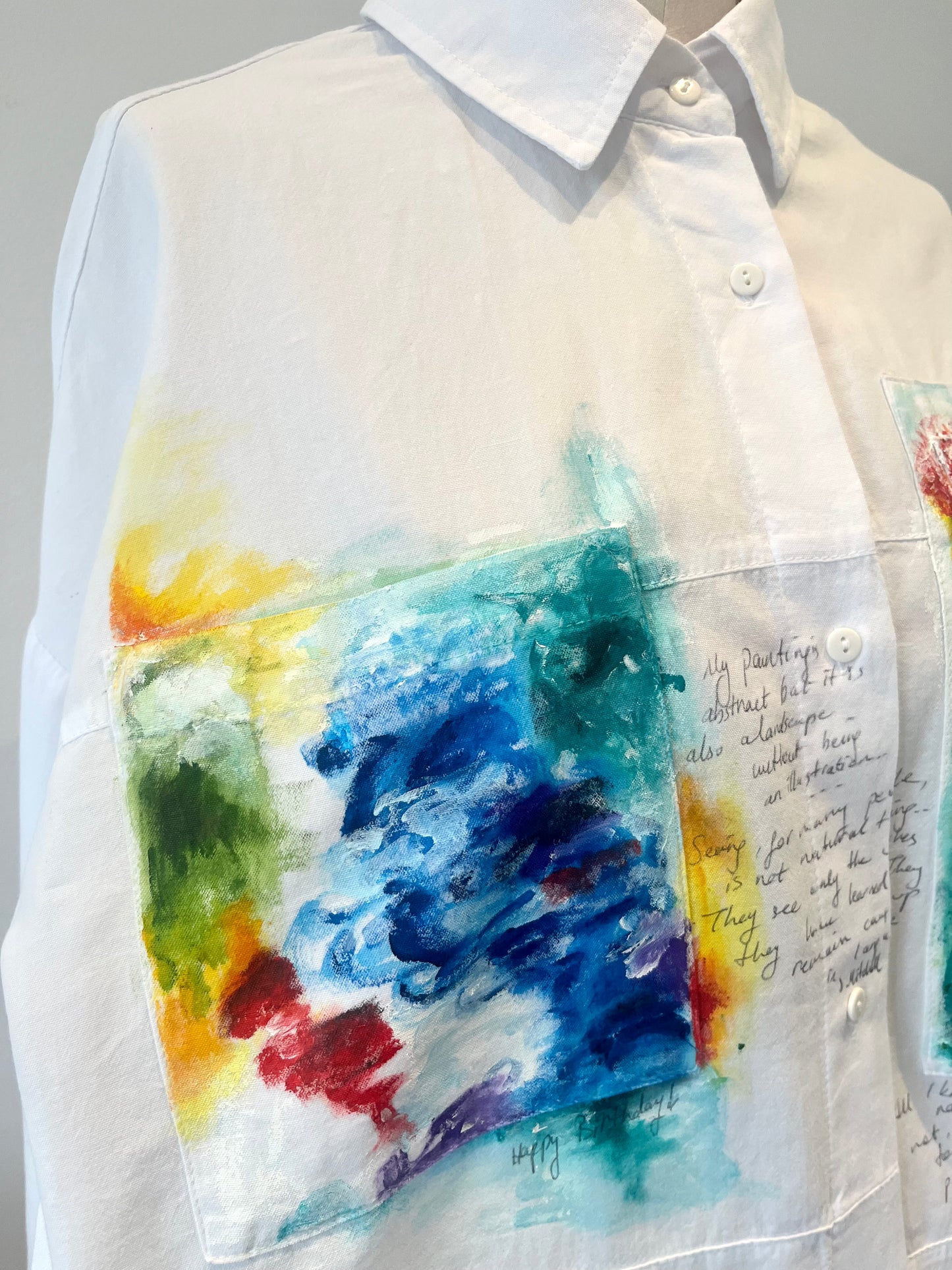 Monet-Mitchell Handpainted Cotton Shirt