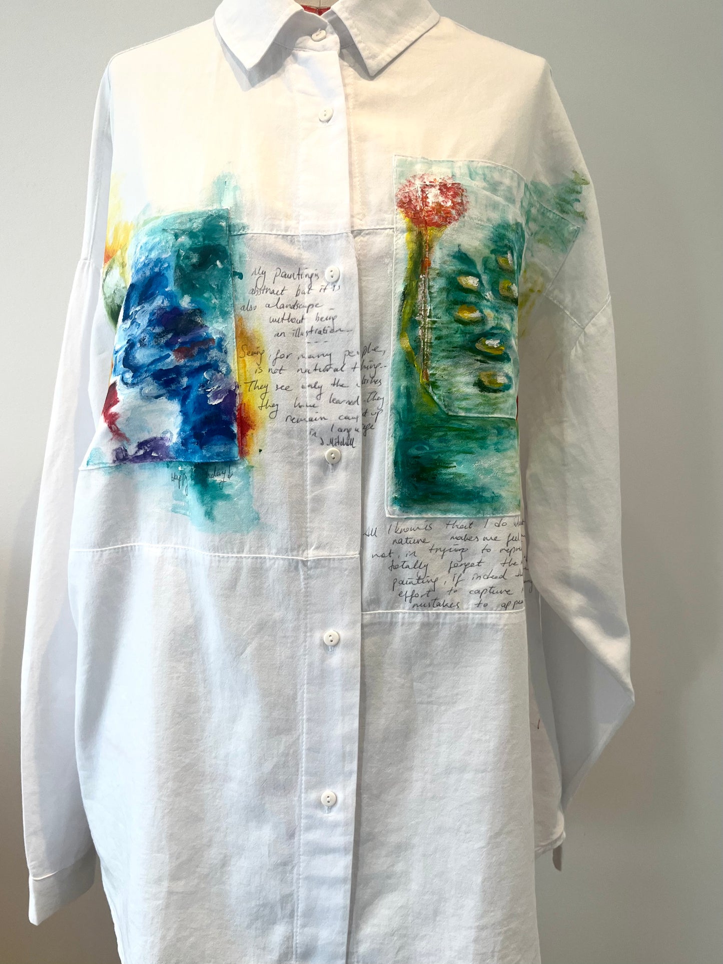 Monet-Mitchell Handpainted Cotton Shirt