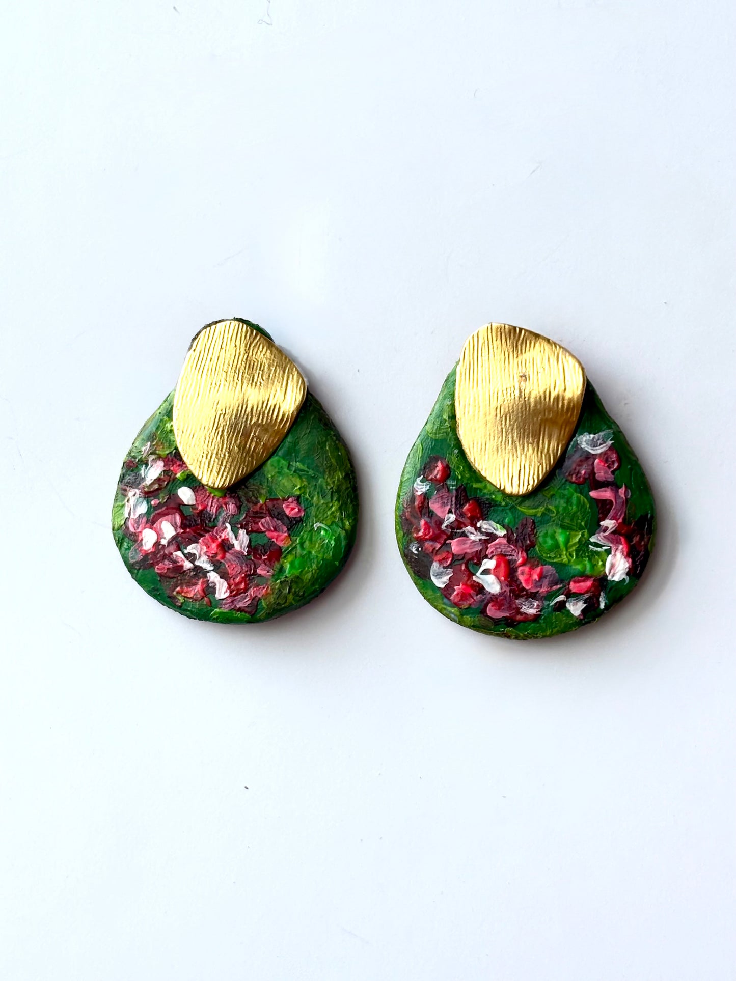 The Secret Garden Hand-Painted Earrings