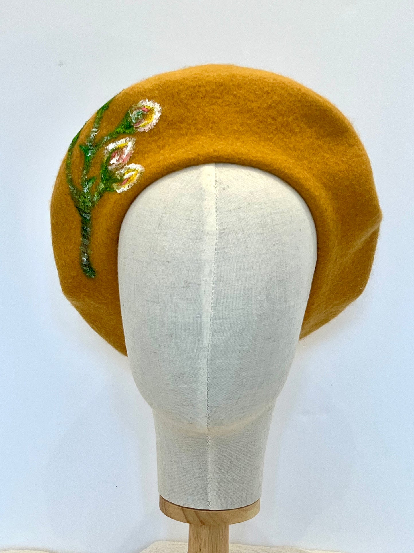 Autumn Whisper Hand Painted Wool Beret