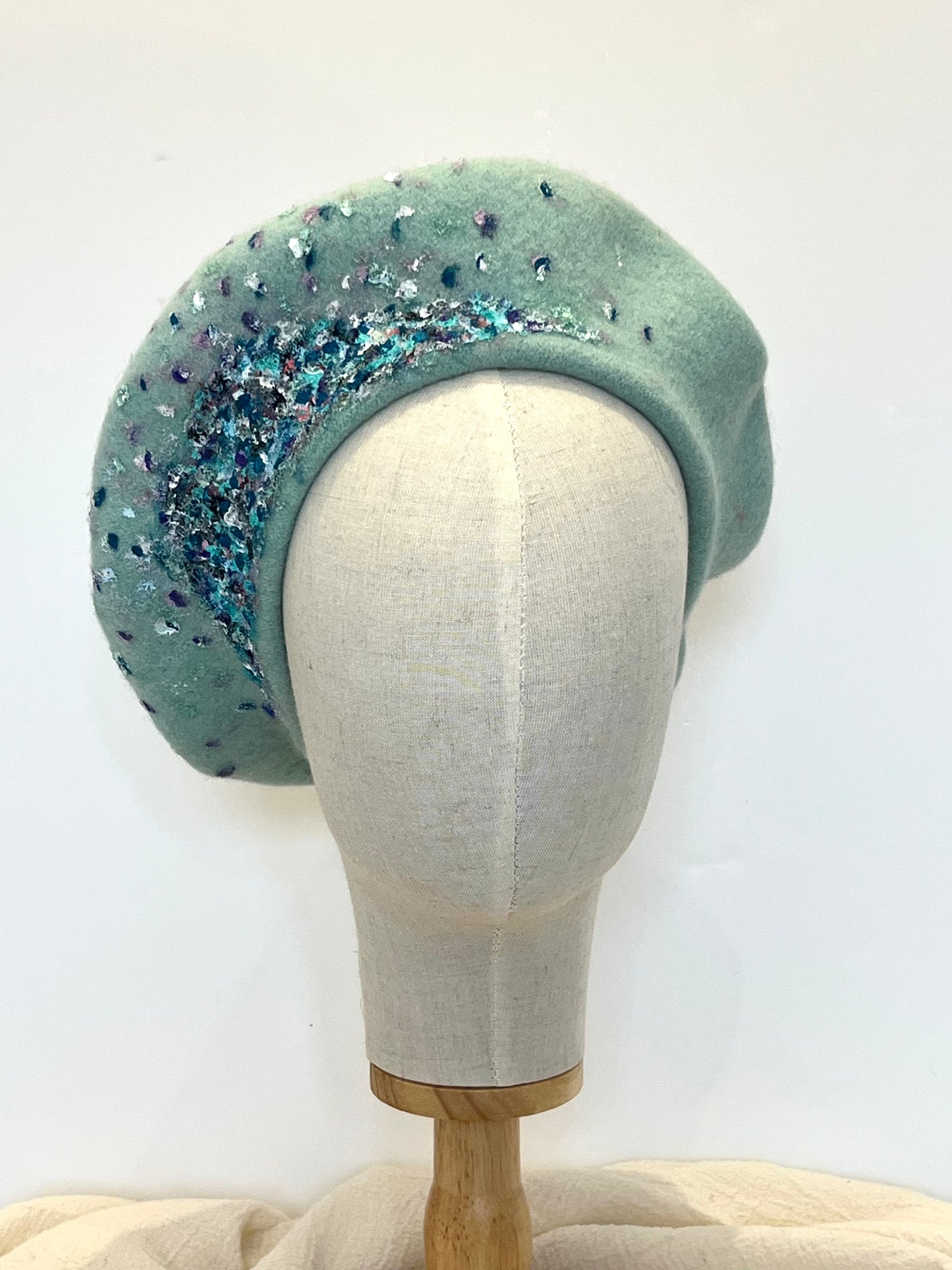 Green Harmony Wool Beret