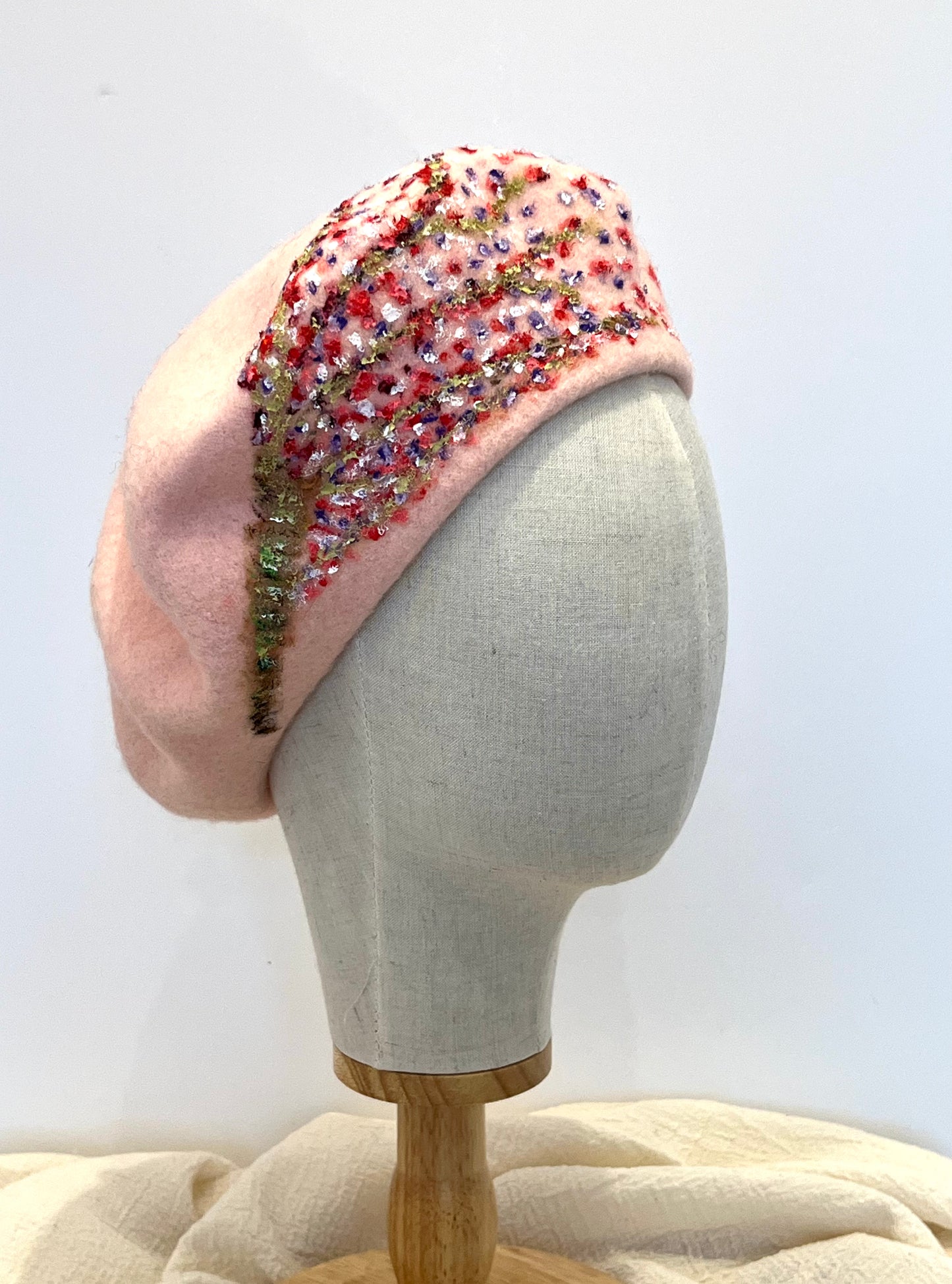 Rose Bloom Wool Beret