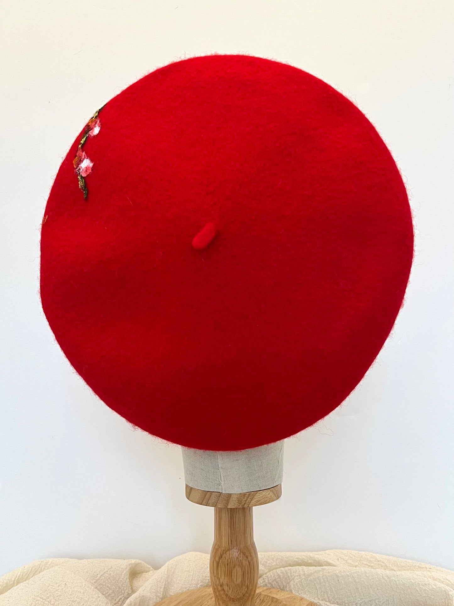 Spring Bloom Hand Painted Wool Beret