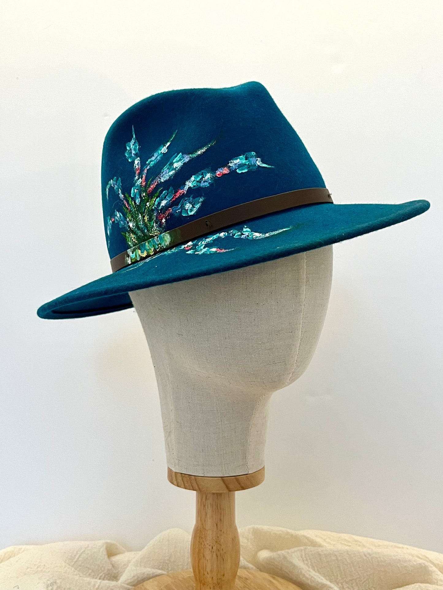 Arty Mood Hand Painted Wool Fedora