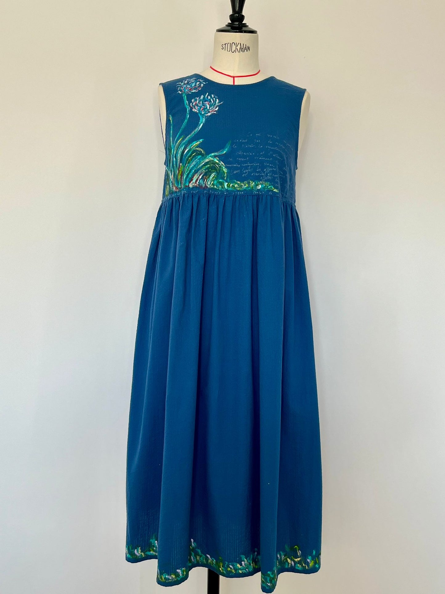 Bluebell Symphony Hand Painted Japanese Cotton Dress