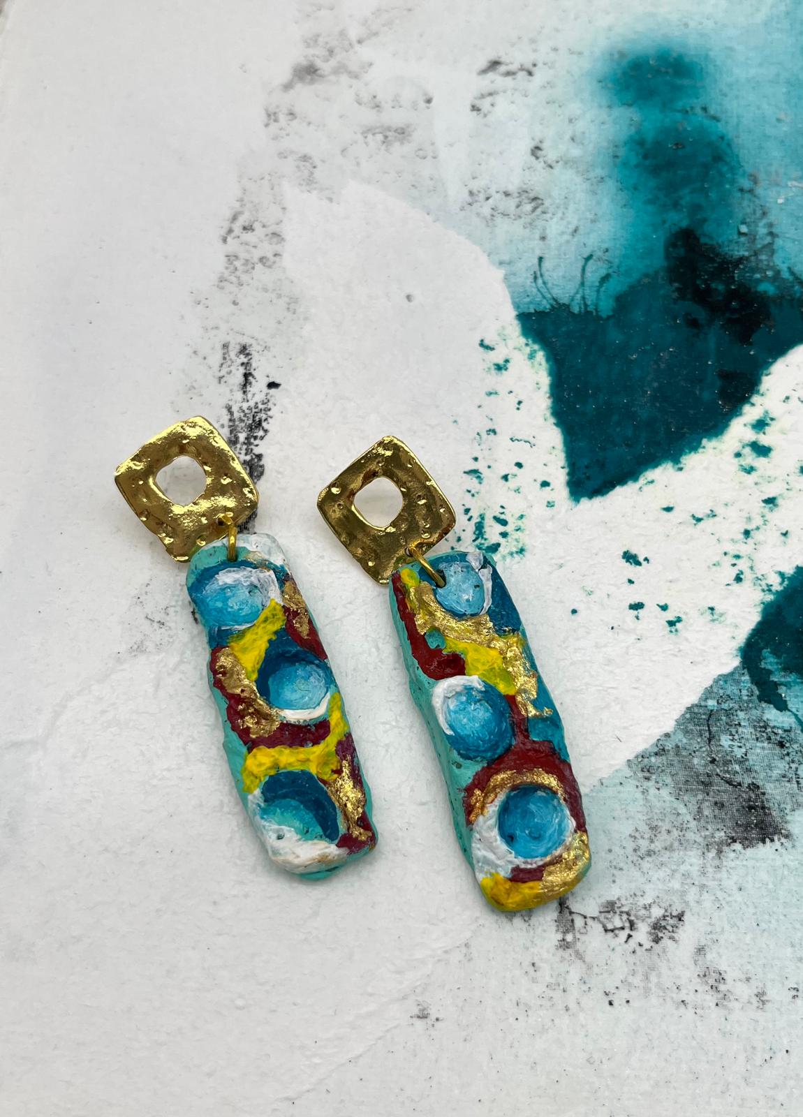 Misty Handmade and Painted Earring