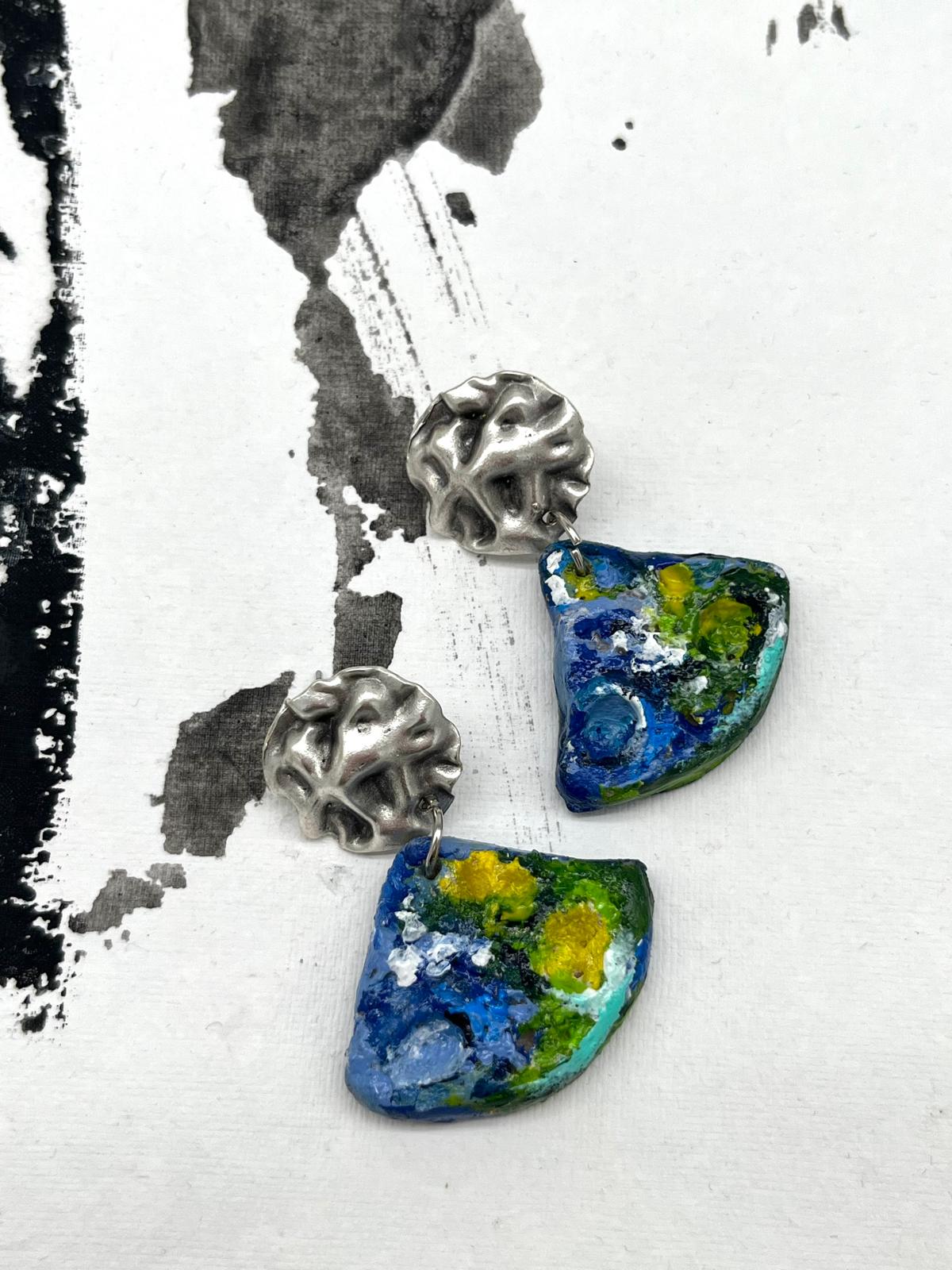 Mitchell Handmade and Painted Earring