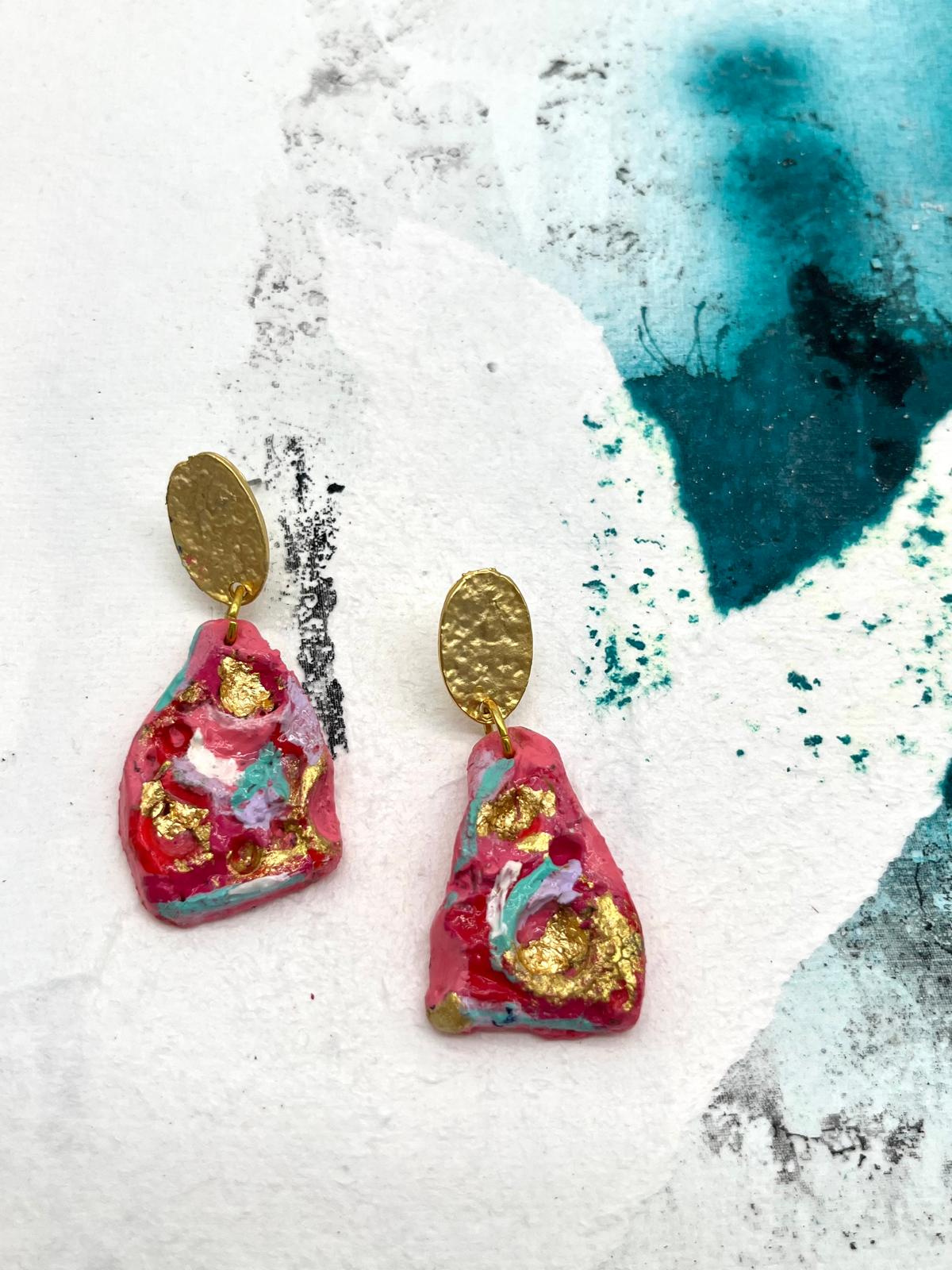 Muse Handmade and Painted Earring