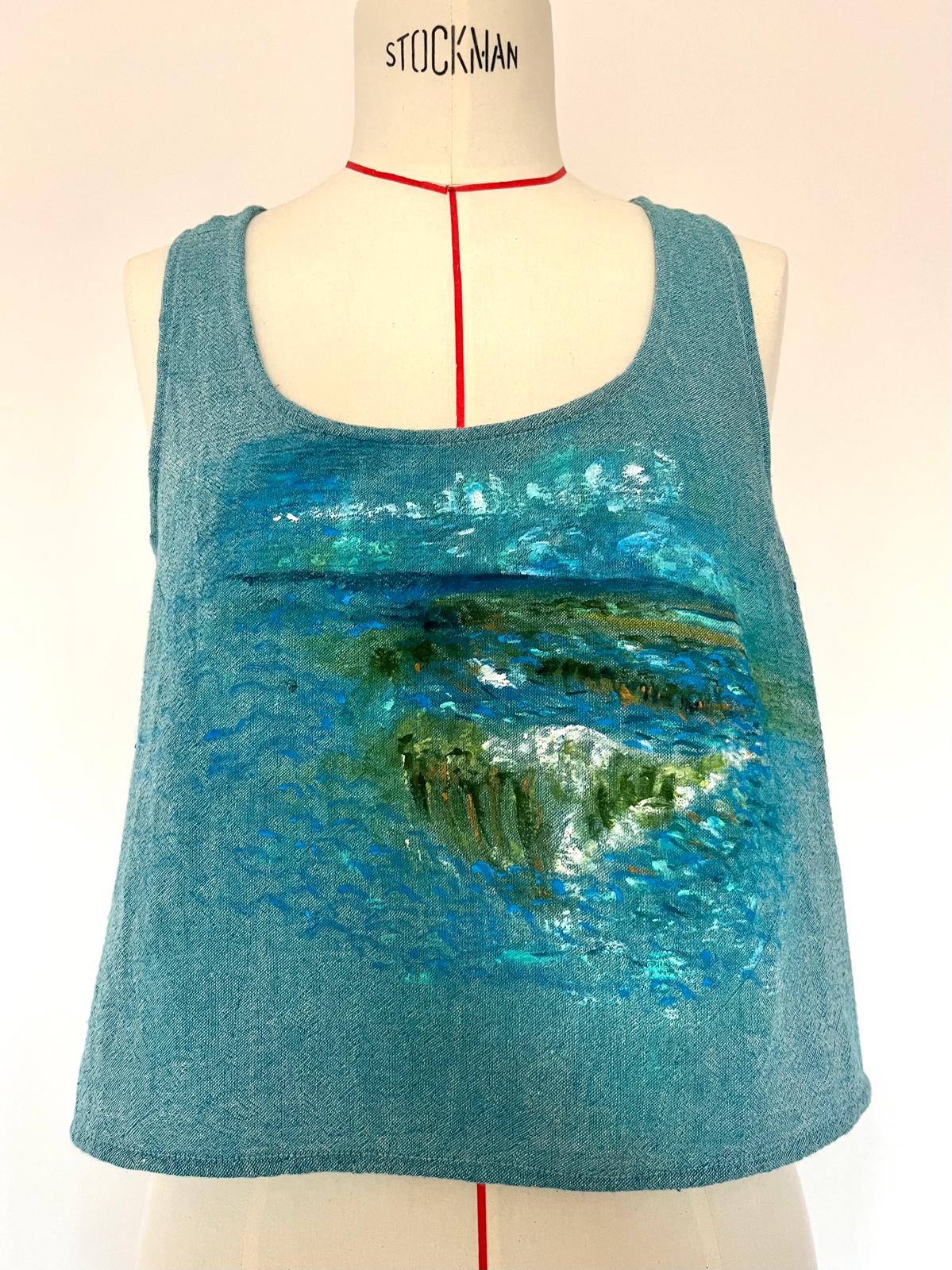 Wavy Hand Painted Top