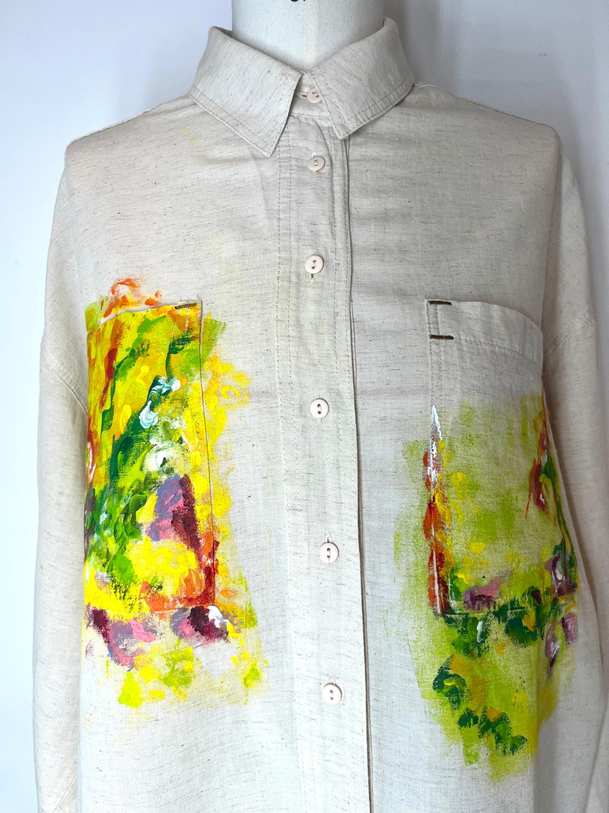 Brushtrokes Hand Painted Cotton Shirt