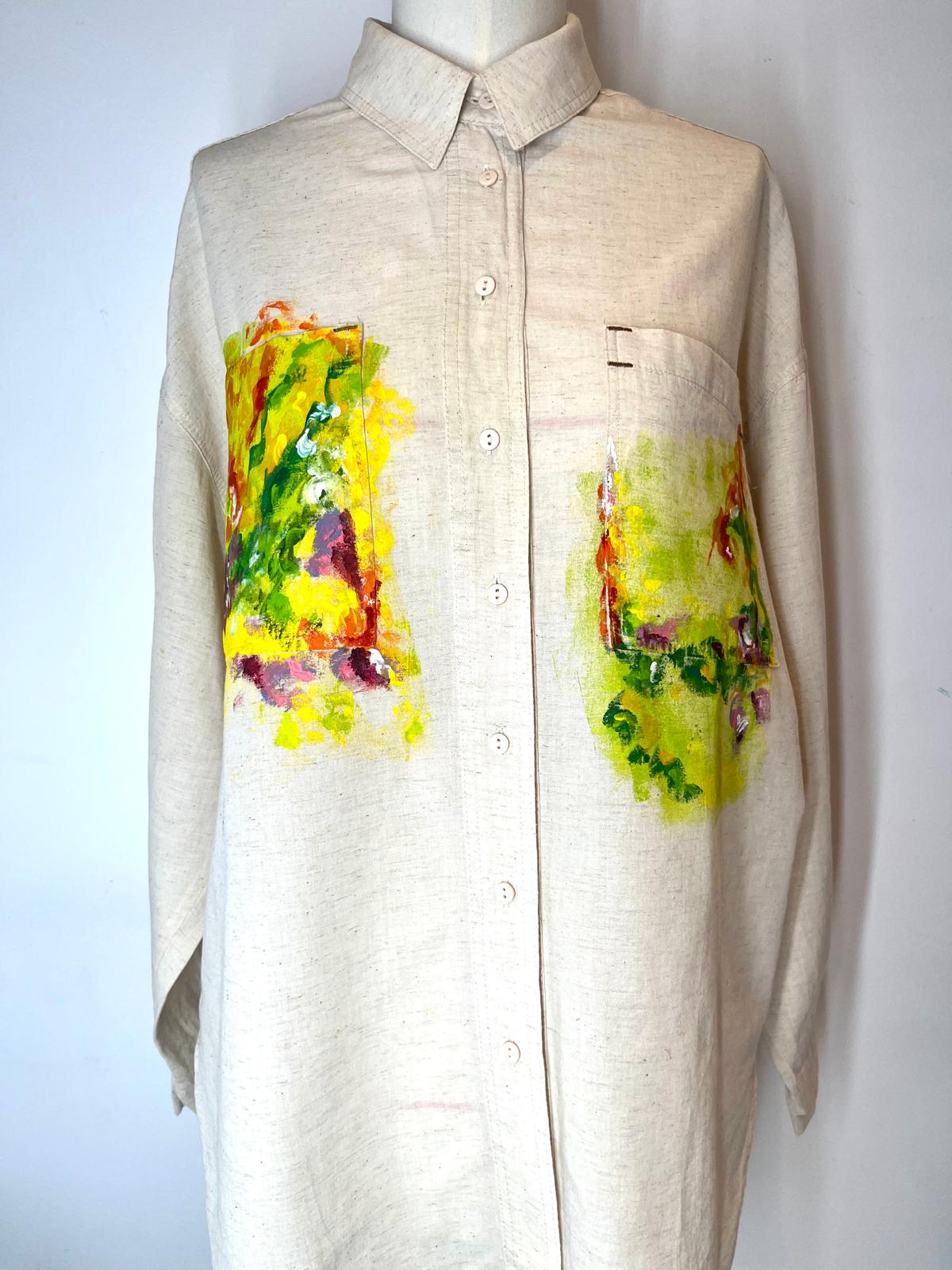 Brushtrokes Hand Painted Cotton Shirt