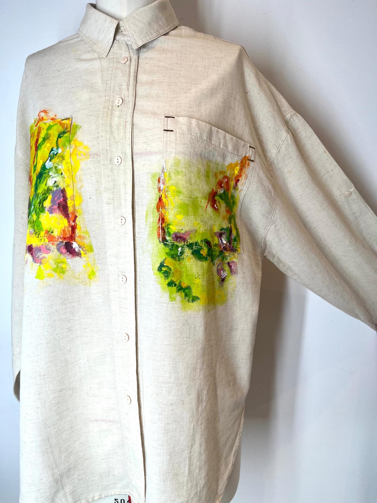 Brushtrokes Hand Painted Cotton Shirt