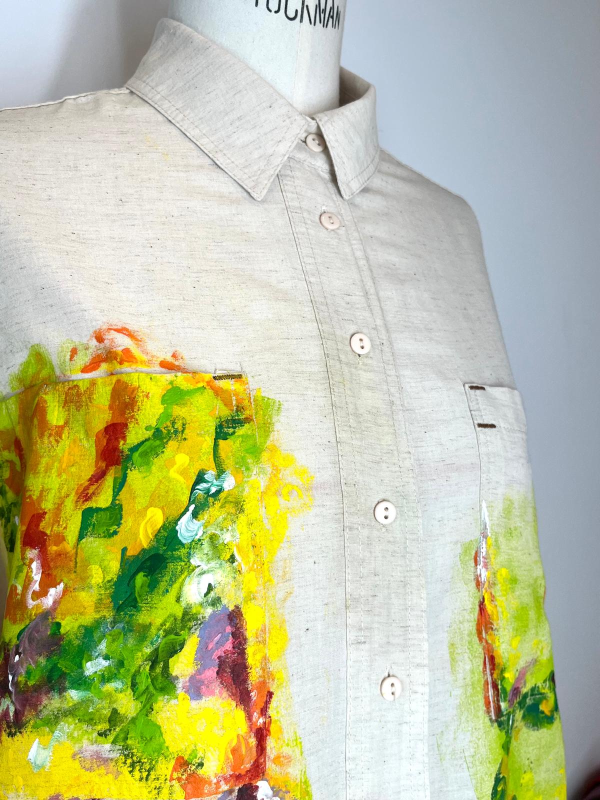 Brushtrokes Hand Painted Cotton Shirt