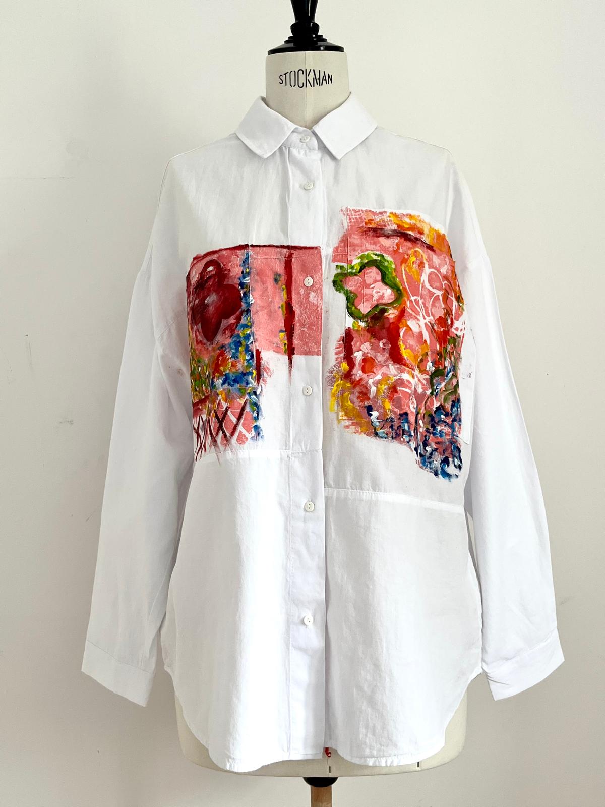 Vivid Hand Painted Cotton Shirt