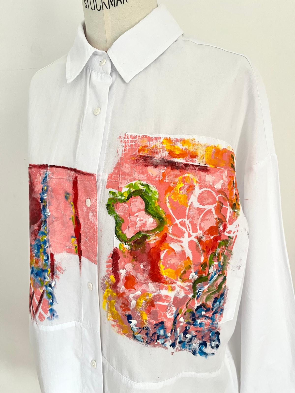 Vivid Hand Painted Cotton Shirt