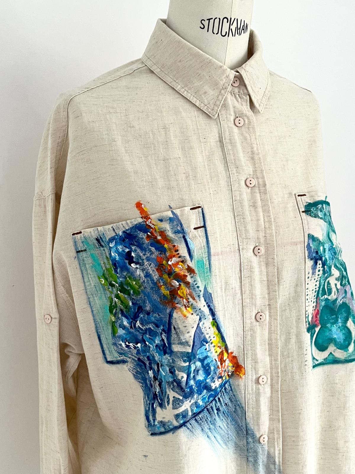 Echo Hand Painted Cotton Shirt