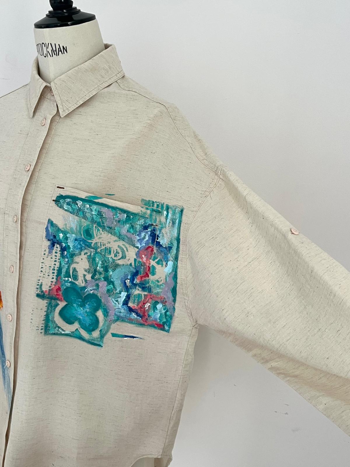 Echo Hand Painted Cotton Shirt