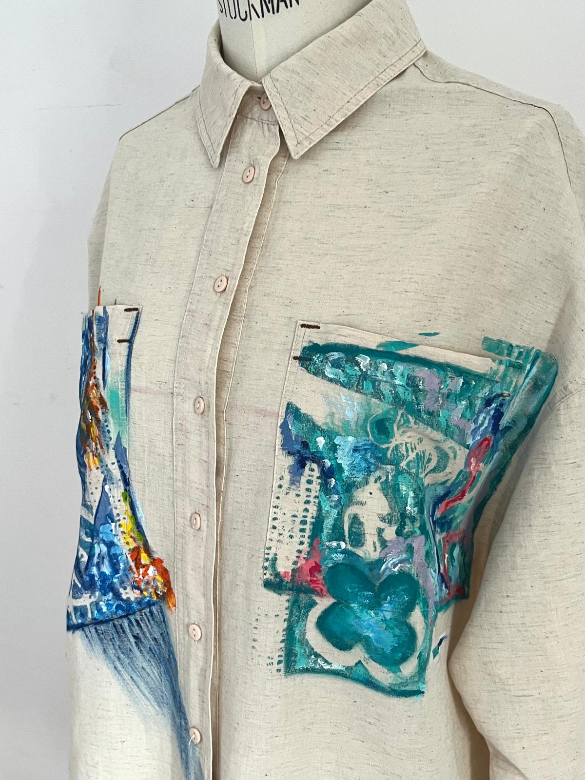 Echo Hand Painted Cotton Shirt