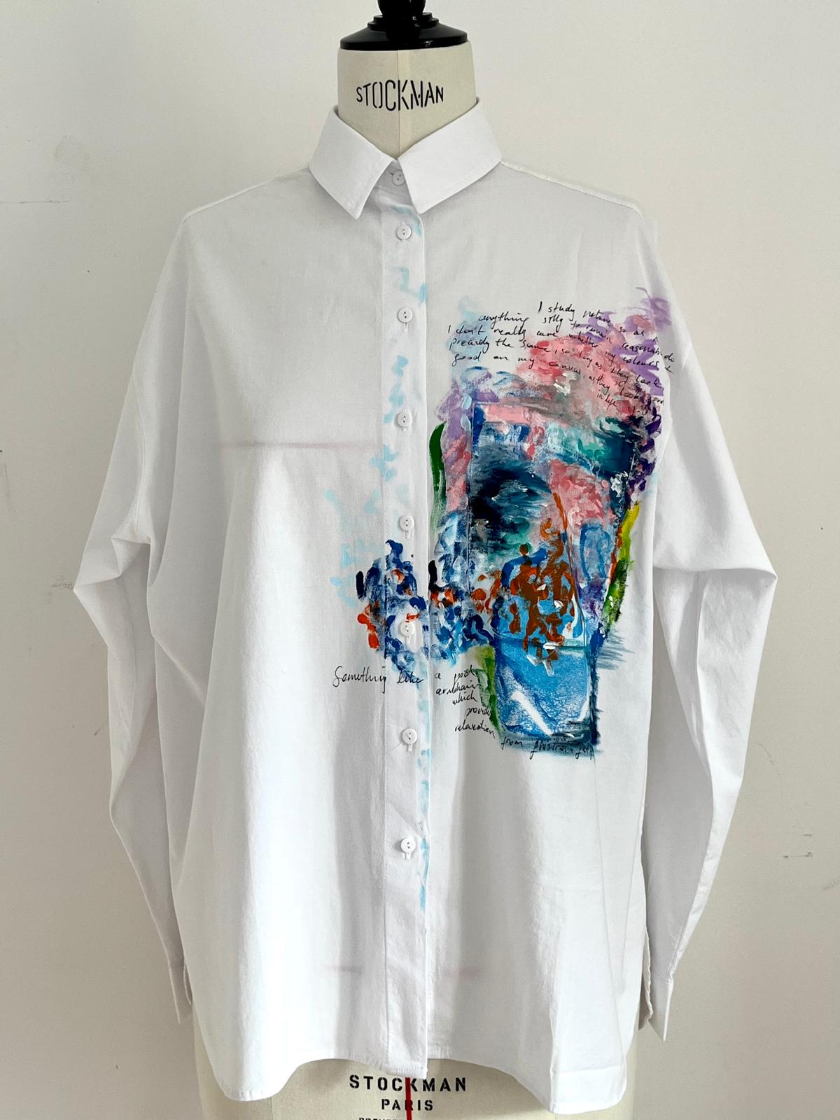 Rhapsody Hand Painted Cotton Shirt