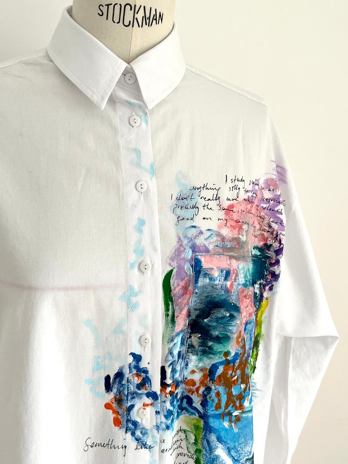 Rhapsody Hand Painted Cotton Shirt