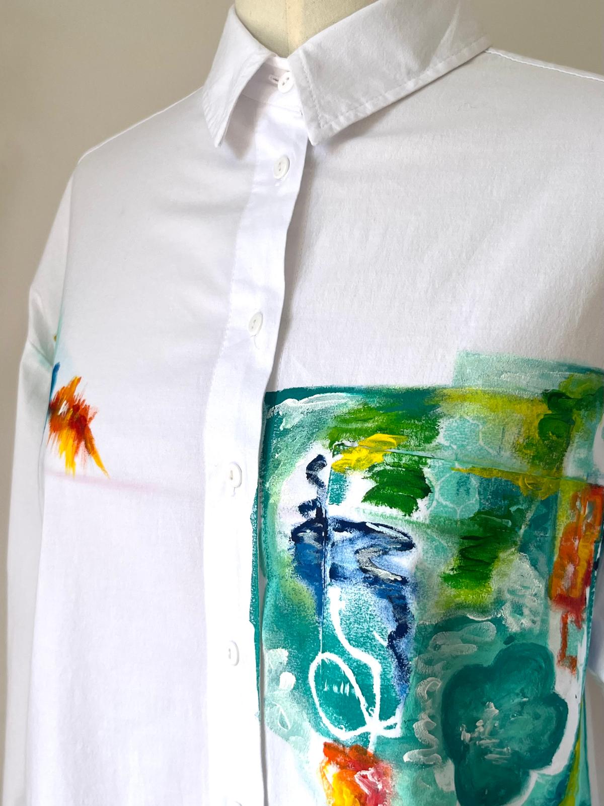 Muse Hand painted Cotton Shirt