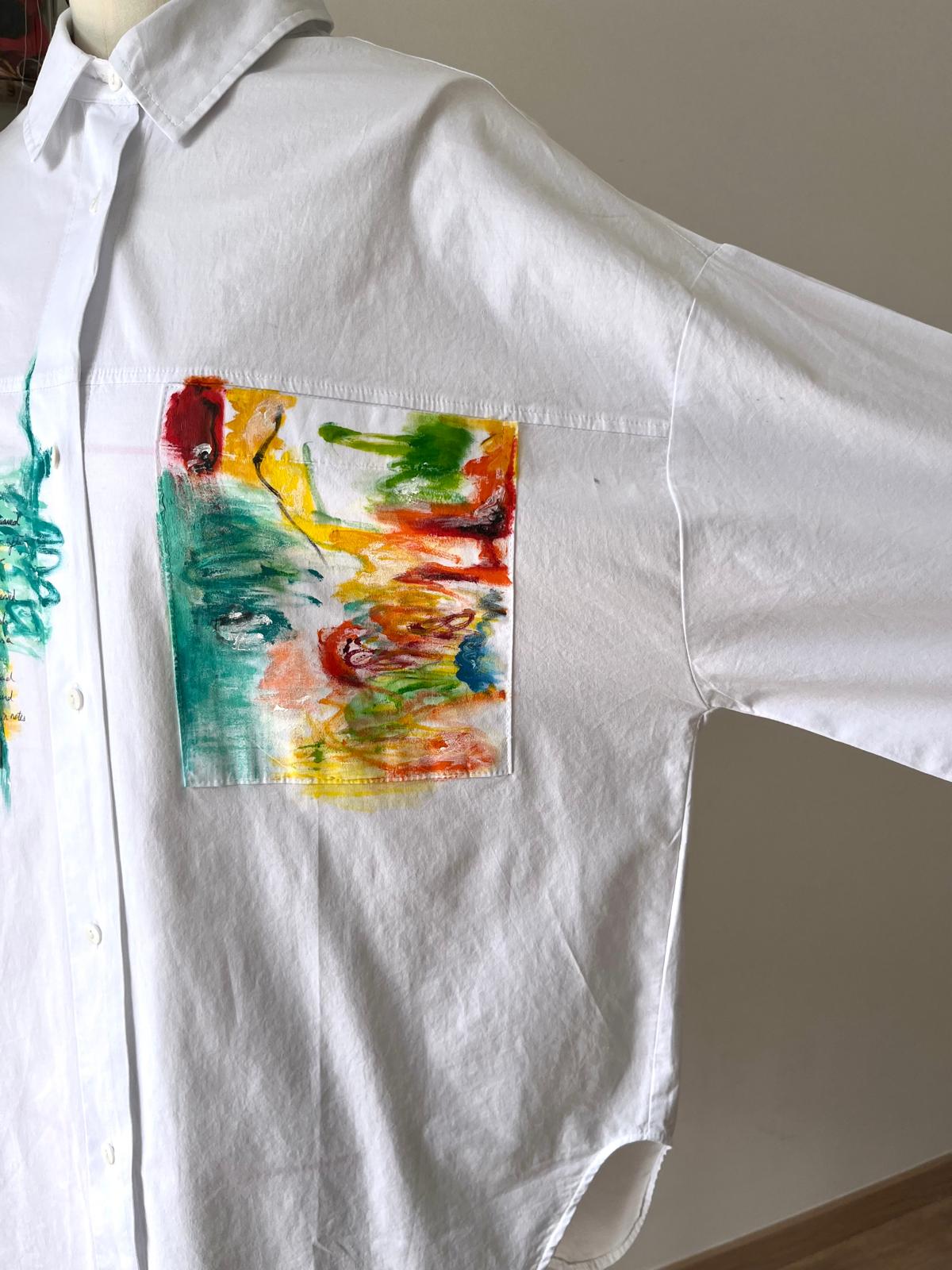Blush Hand Painted Cotton Shirt