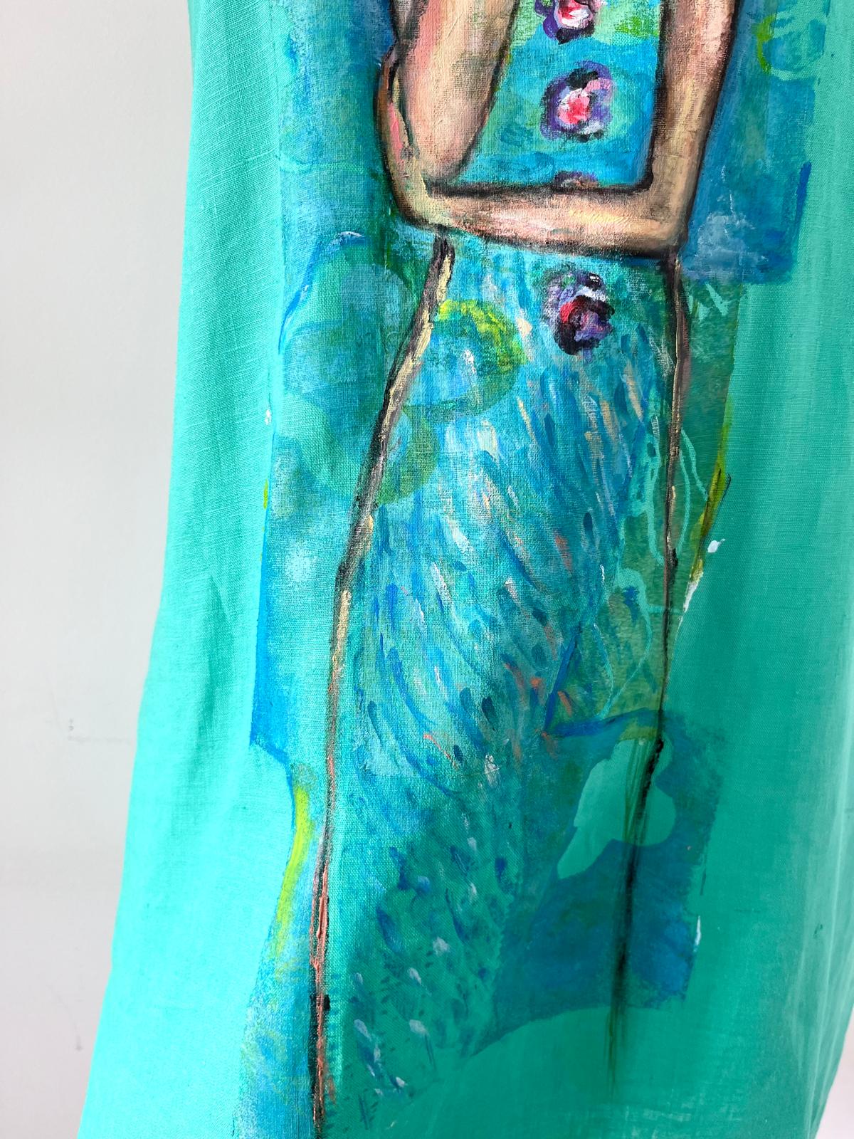 Eden Hand Painted Linen Dress