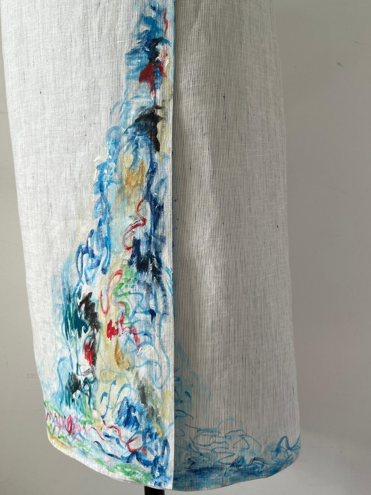 Breeze Hand Painted Linen Skirt