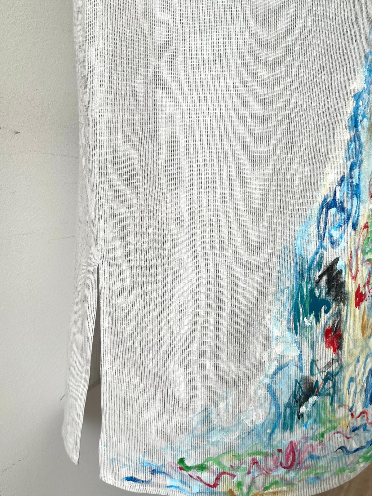 Breeze Hand Painted Linen Skirt