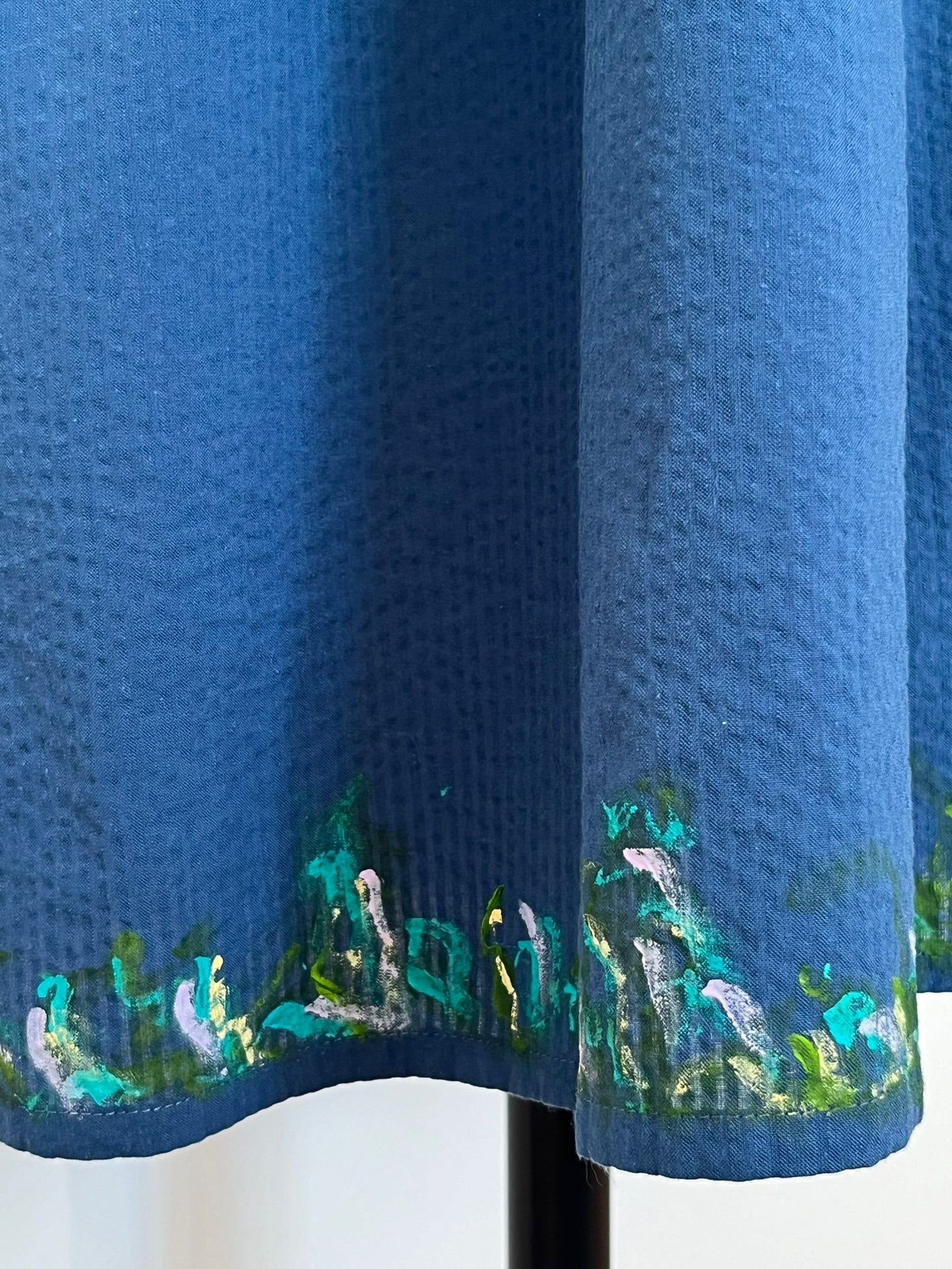 Bluebell Symphony Hand Painted Japanese Cotton Dress