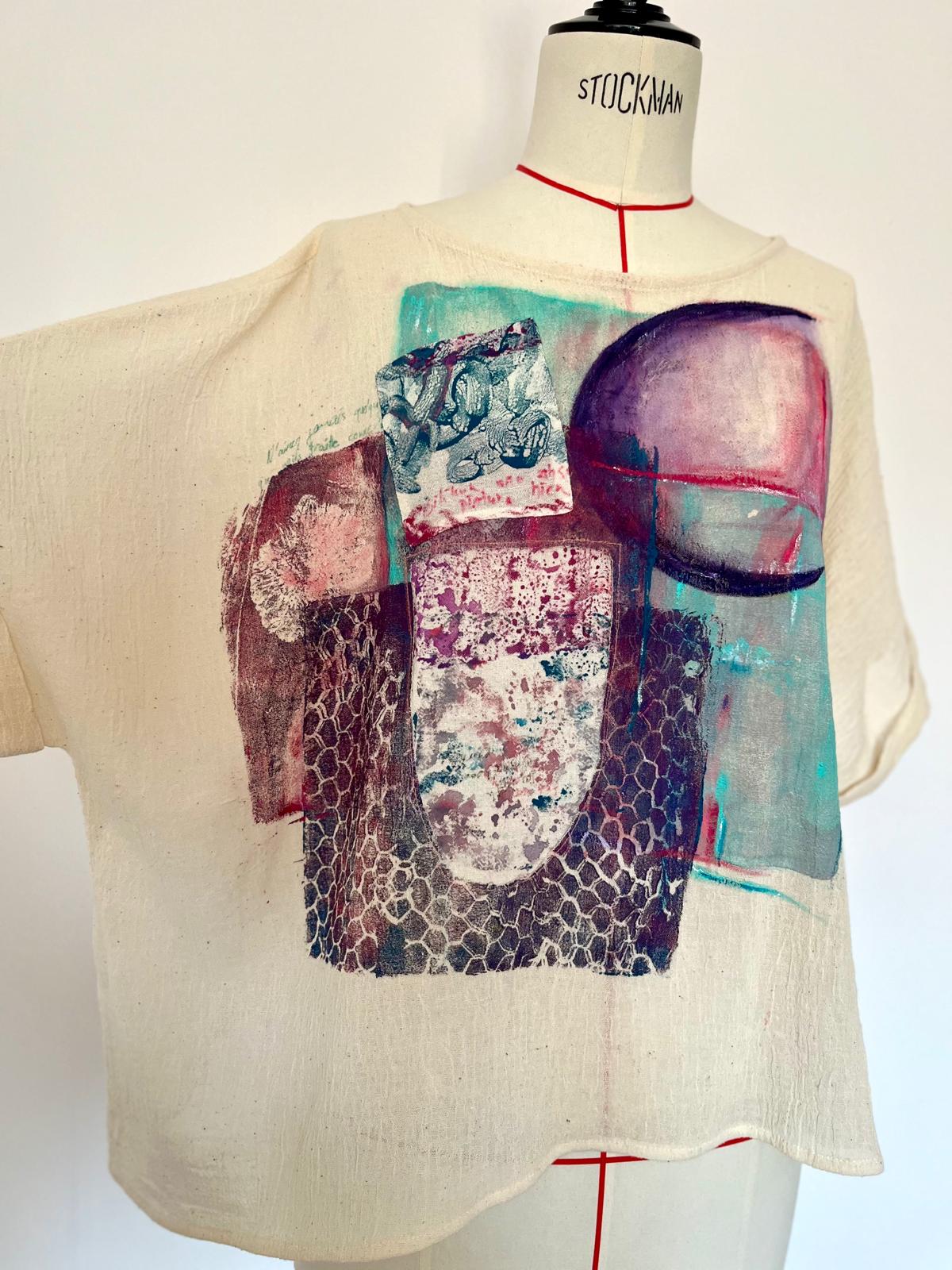 Violet Radiance Hand Painted Top