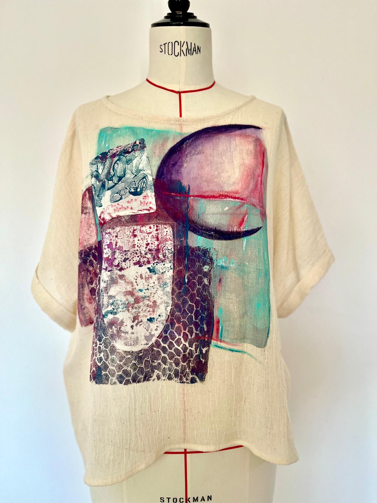 Violet Radiance Hand Painted Top