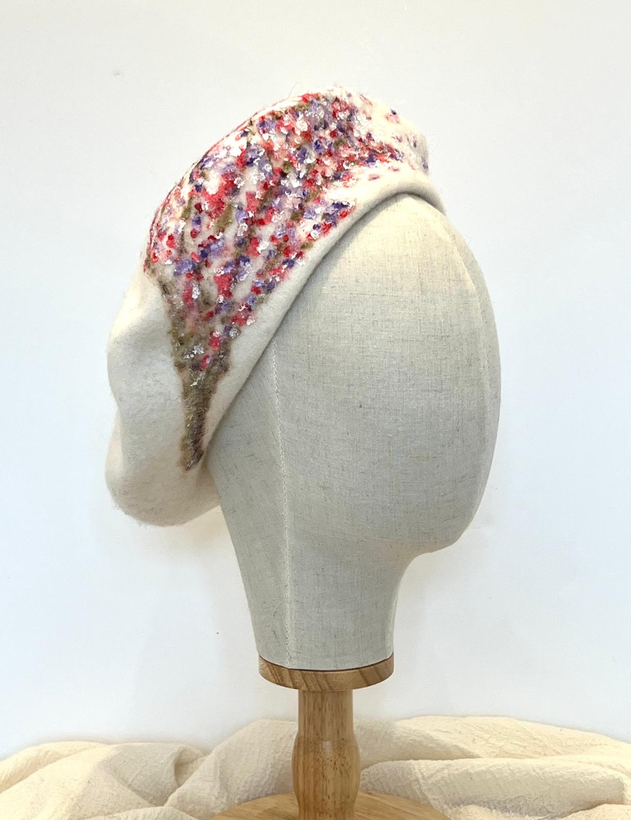 Spring Blossom Wool Beret