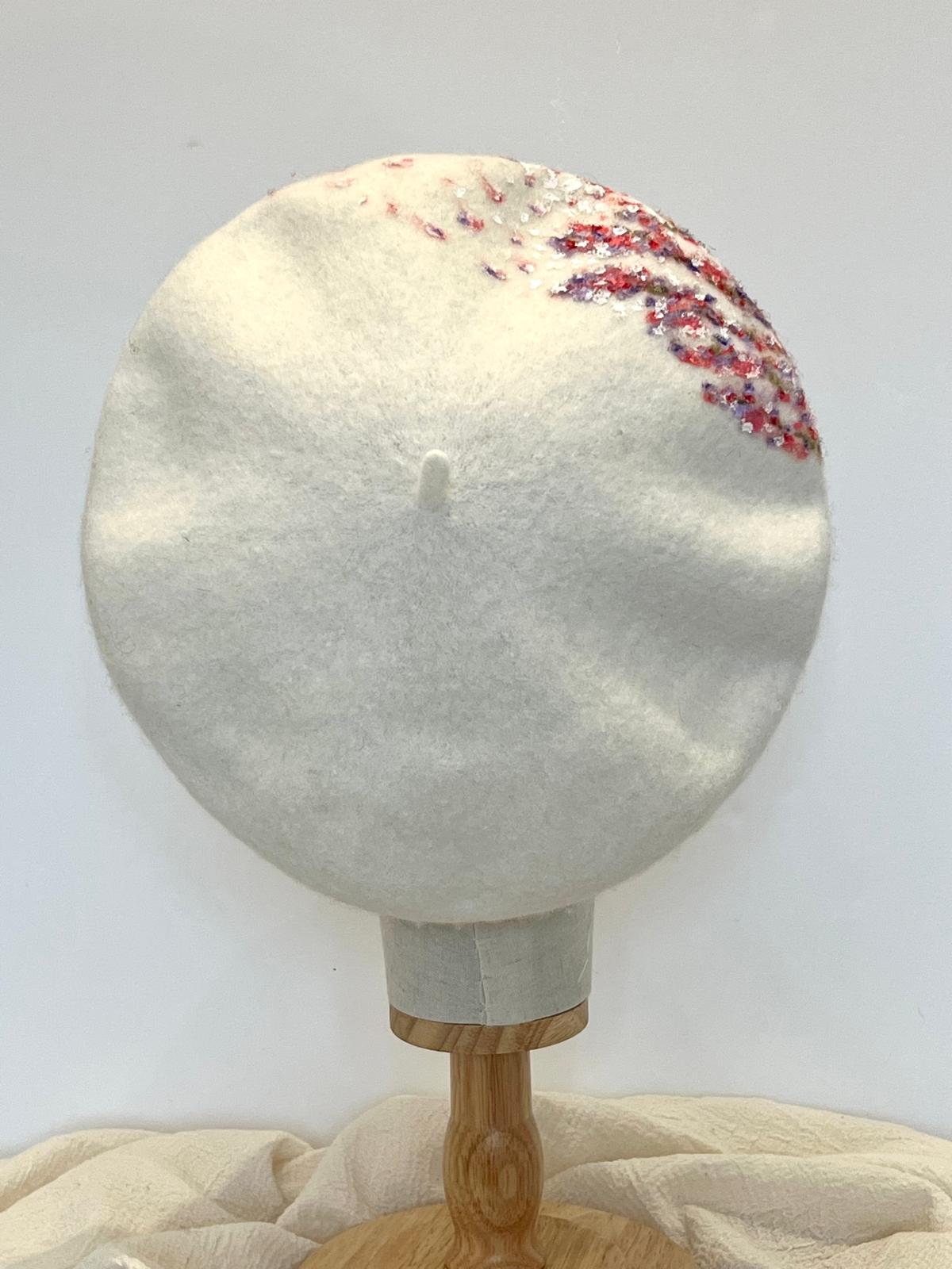 Spring Blossom Wool Beret