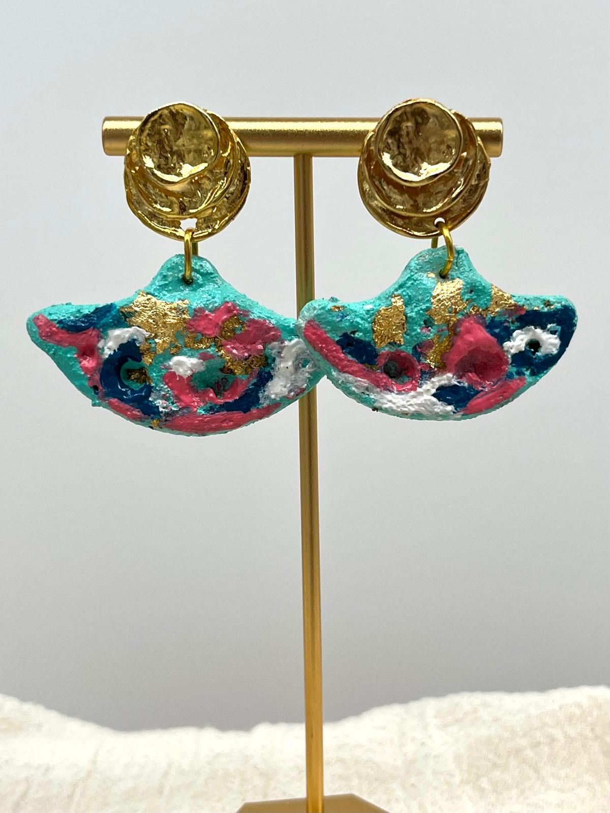 Aurora Handmade and Painted Earring