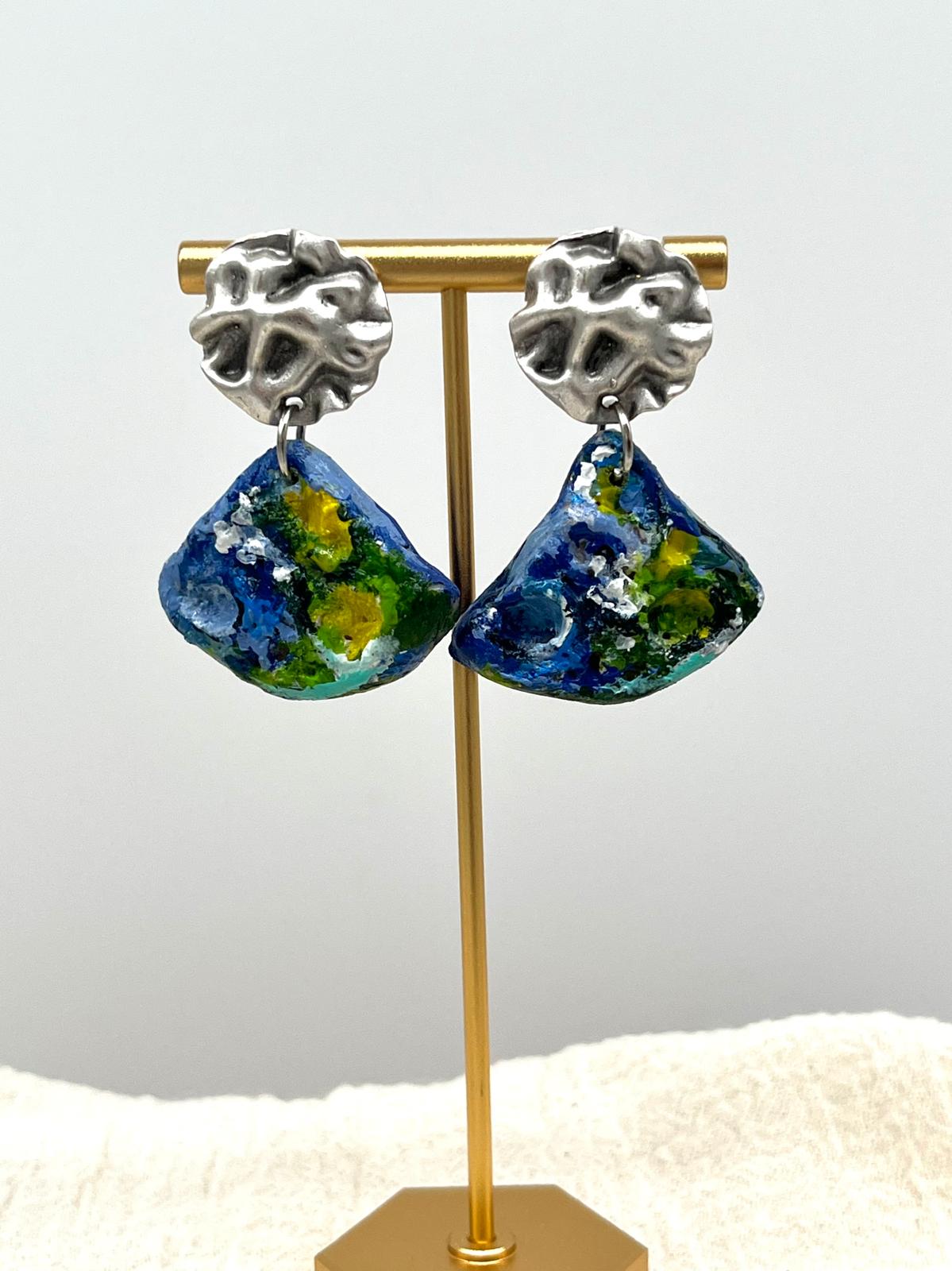 Mitchell Handmade and Painted Earring
