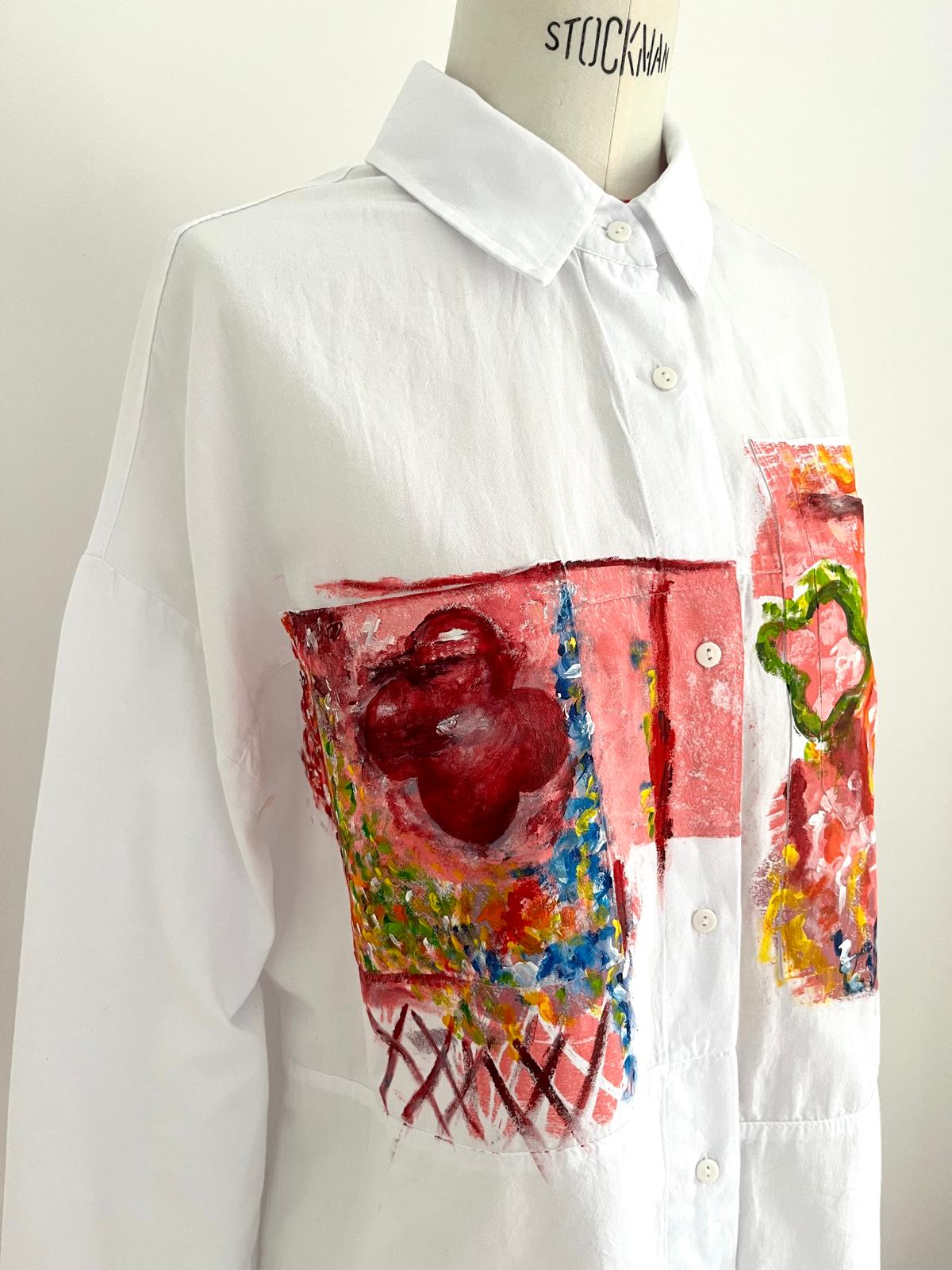 Vivid Hand Painted Cotton Shirt