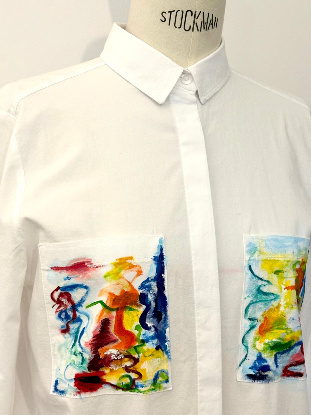 Painted Meadow Handpainted Coton Shirt