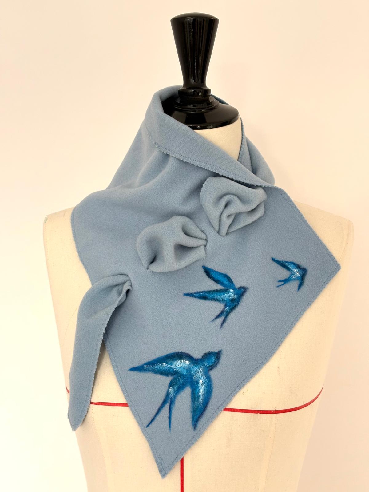 Blooming Muse Handpainted Wool Cashmere Scarf