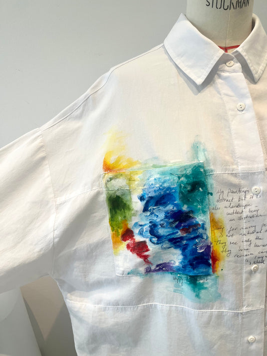 Monet-Mitchell Handpainted Cotton Shirt