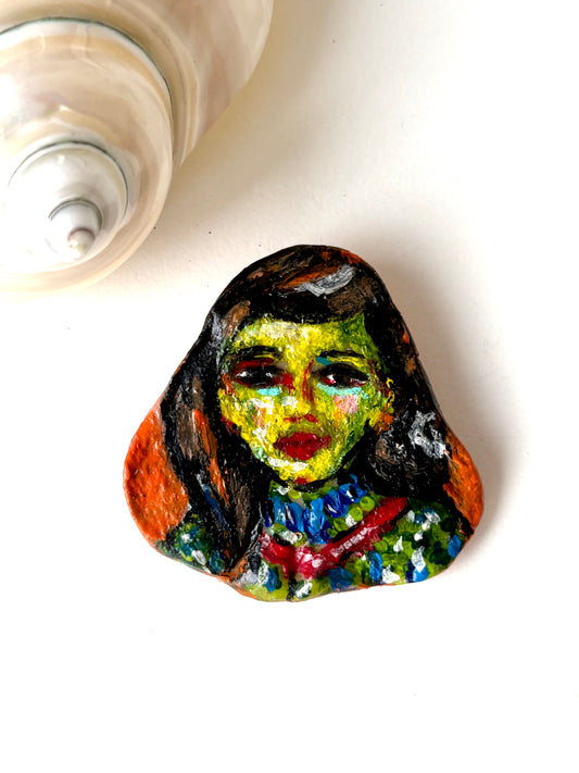 The Neon Dreamer Hand-Painted Brooch
