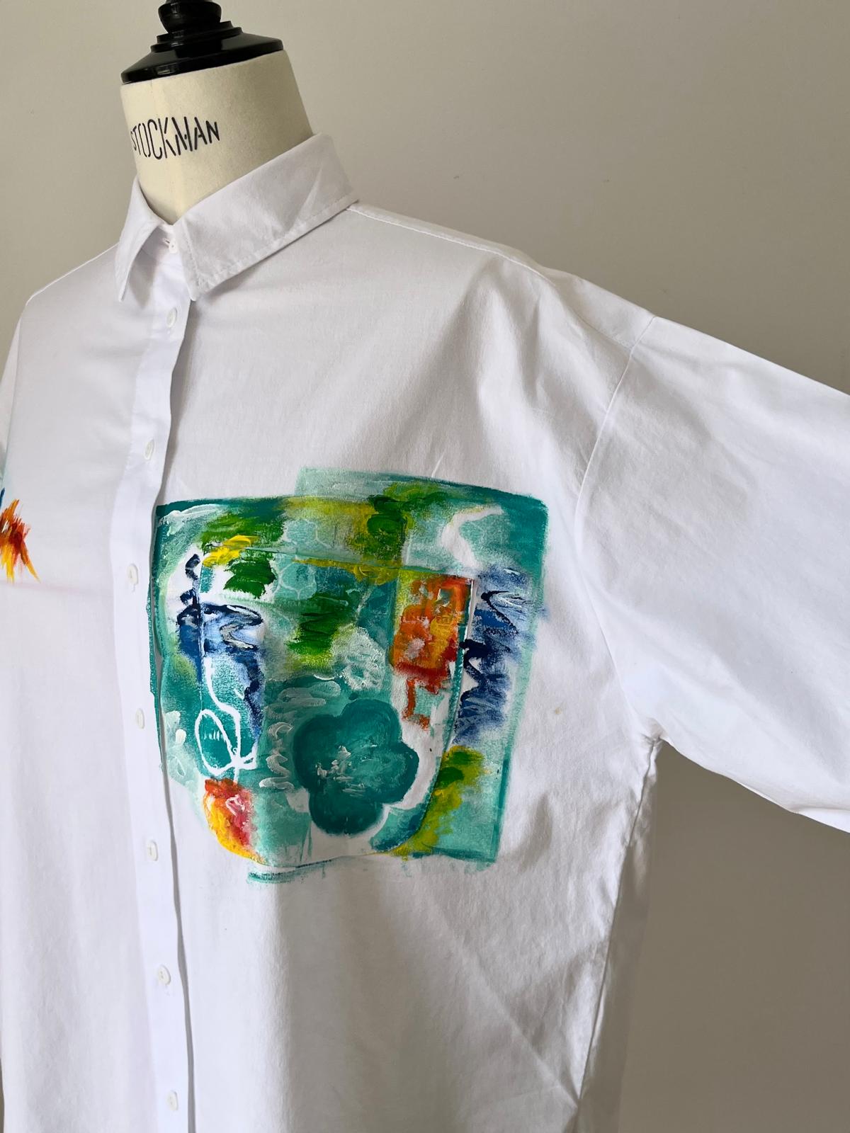 Muse Hand painted  Cotton Shirt