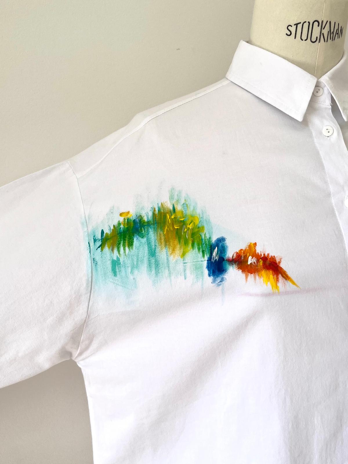 Muse Hand painted  Cotton Shirt