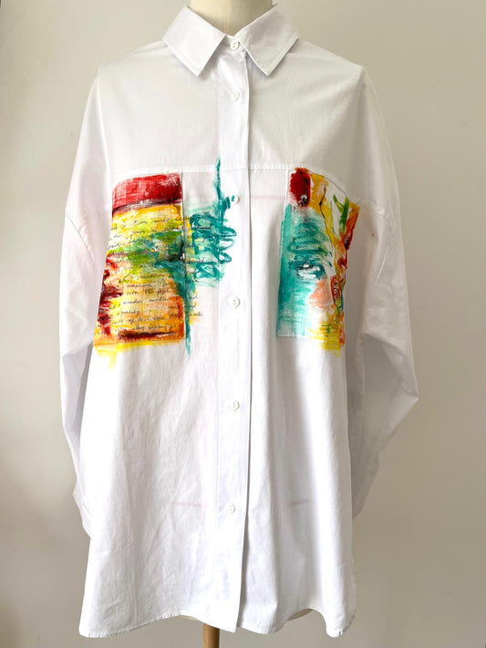 Blush Hand Painted Cotton Shirt