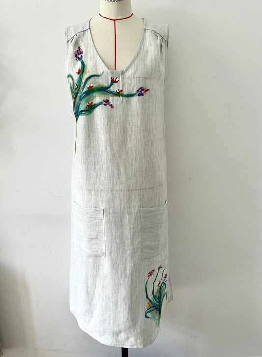 Aurora Hand Painted Linen Dress