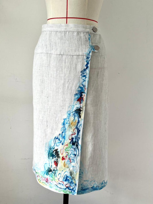 Breeze Hand Painted Linen Skirt