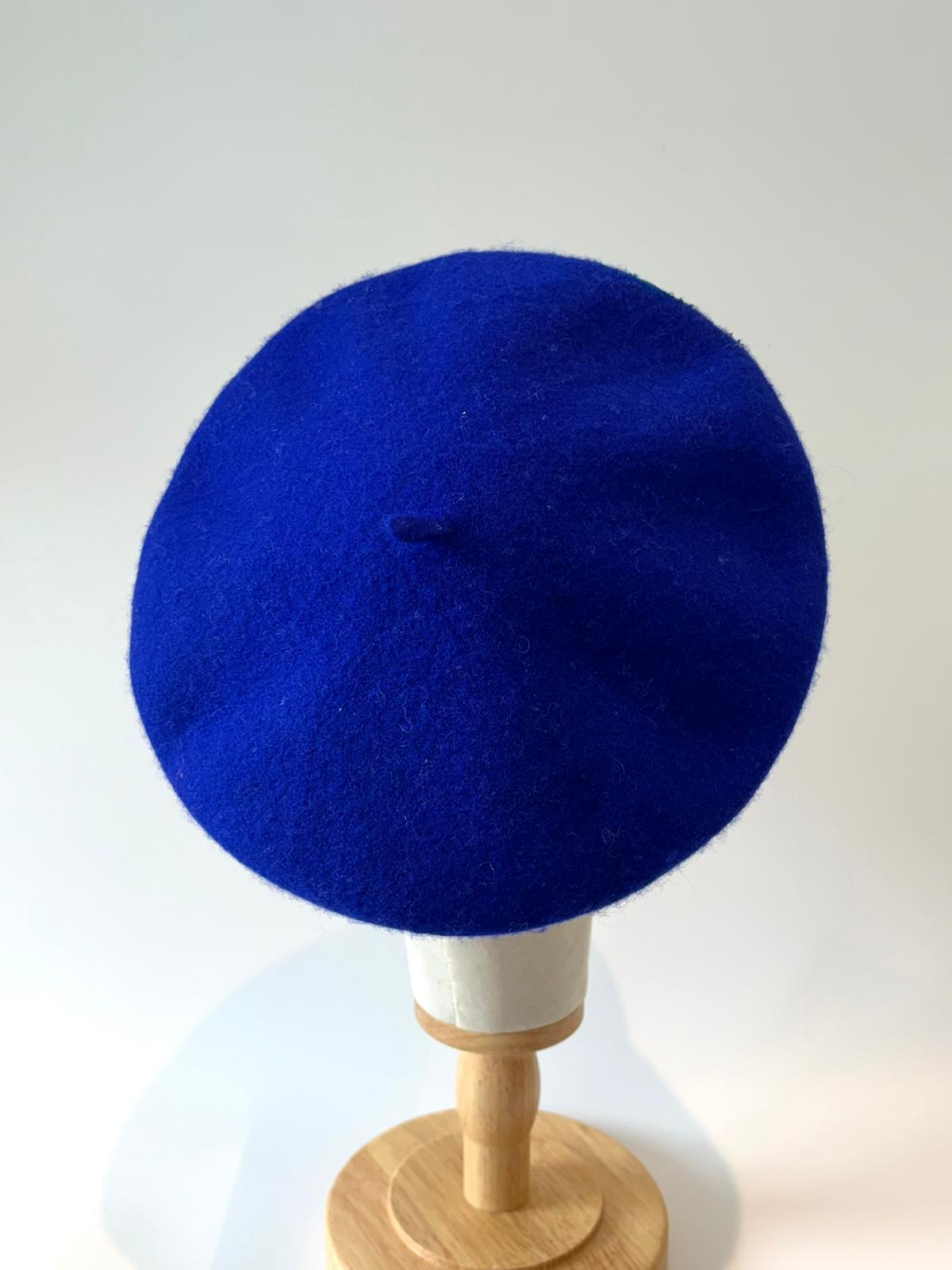Ocean Handpainted Wool Beret