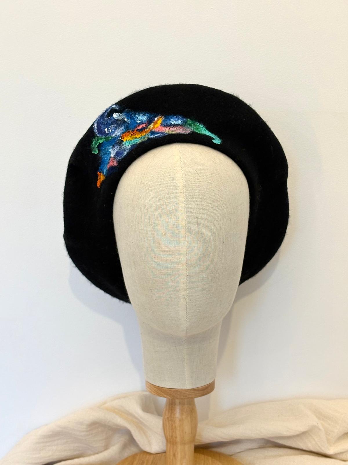 Colorborne Handpinted Wool Beret