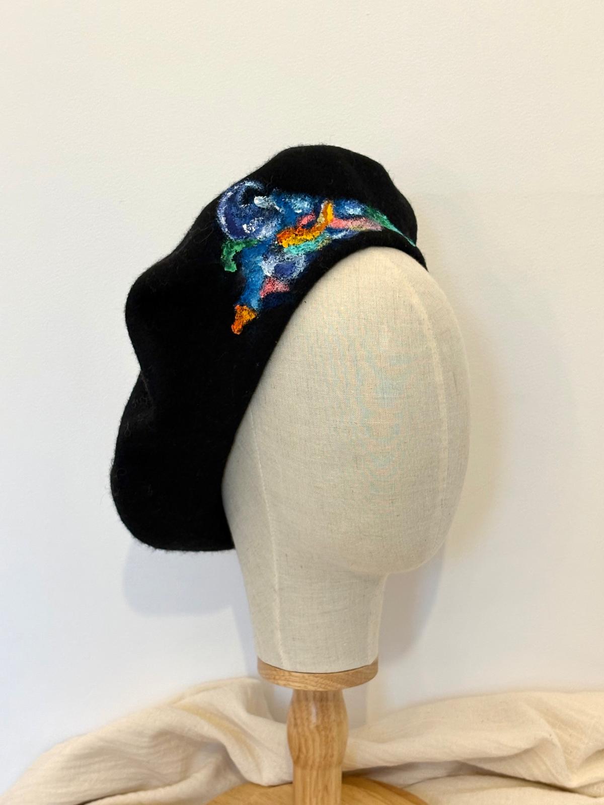 Colorborne Handpinted Wool Beret