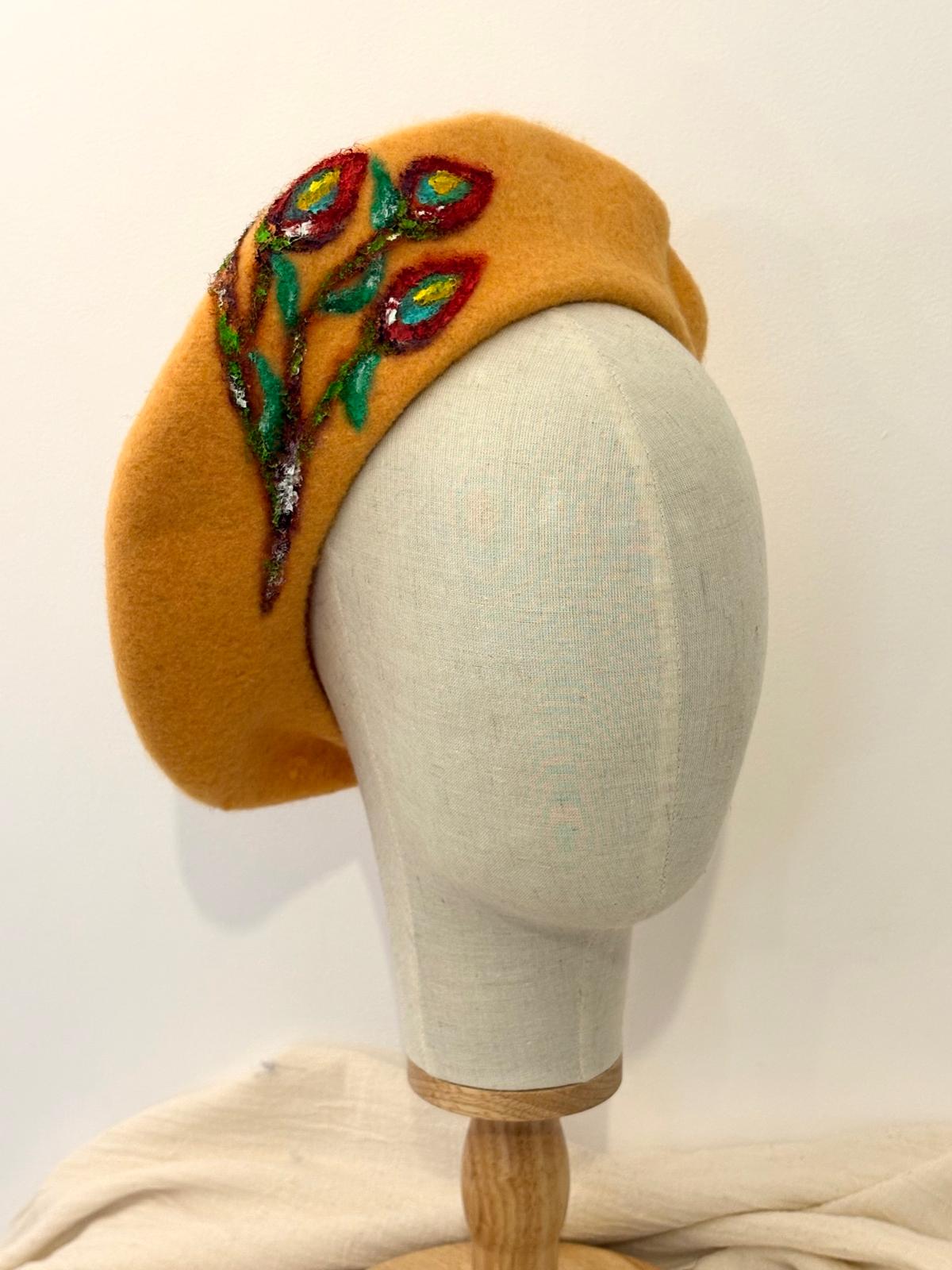 Sunset Horizon Handpainted Beret